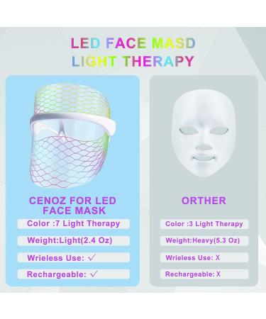 Yofuly LED Facial Mask | 7-Color Light Therapy for Anti-Aging & Skin Rejuvenation - Wireless & Portable - Buy Online on GoSupps.com