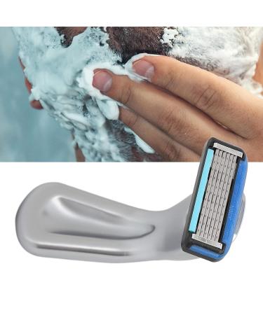 Premium Waterproof Manual Razor for Men - Portable Precise 6-Blade Shaver with Removable Quick Cutter (Matt Silver) - Buy Online on GoSupps.com