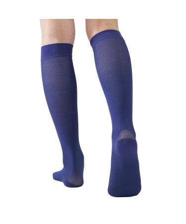 Dark Blue Open Toe Compression Socks 15-20mmHg | Toeless Compression for Swelling Relief & Varicose Veins | XL Size - Buy Online on GoSupps.com