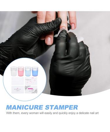 Lurrose Nail Art Accessories Gel | 8pcs Nail Stamper & Silicone Punch | Handheld Manicure Tool for Perfect Nail Designs - Buy Online on GoSupps.com