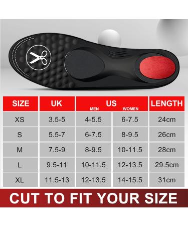 Plantar Fasciitis Insoles - Orthotic Shoe Inserts with Arch Support & Cushion for Pain Relief | Men's 10-11.5 Women's 12-13.5 - Buy Online on GoSupps.com