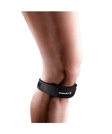 Zamst JK Band Sports Patella Band With Pressure Pad Relieving Pain On the Tendon For Patella Tendinitis-for Volleyball  Basketball  Running  Tennis  Pickleball-Black Small