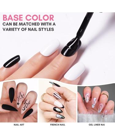 Makartt Black Gel Nail Polish - 2Pcs*15ML Gel Polish Kit Shellac Nail Polish Pure Colors Soak Off UV/LED Gel Nail Polish for Manicure Salon Home DIY Nail Art Design Black(2pcs*15ml) - Buy Online on GoSupps.com