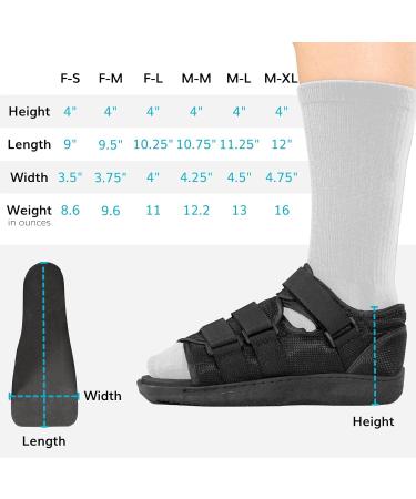 Buy BraceAbility Post-op Shoe for Broken Foot | Surgical Walking Boot & Stress Fracture Brace - Medium Male - Buy Online on GoSupps.com