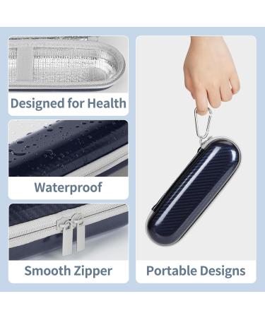 Travel Case for Electric Toothbrush - Compatible with Oral-B Pro & Philips Sonicare | Durable & Hygienic Suction Cup Design for Adults & Kids - Blue Cover - Buy Online on GoSupps.com