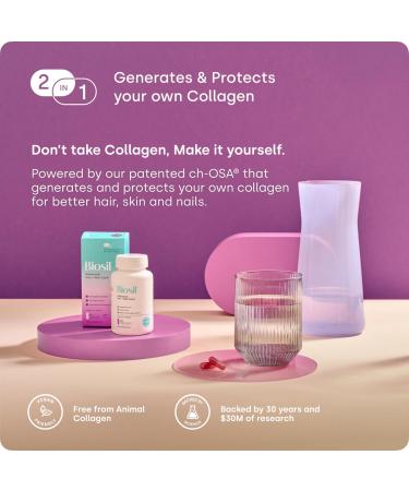 Biosil Advanced Hair + Nail Care - Growth Vitamins for Women - Strengthen & Thicken Strands - 60 Capsules - Patented ch-OSA - 30-Day Supply 60 Count (Pack of 1) - Buy Online on GoSupps.com