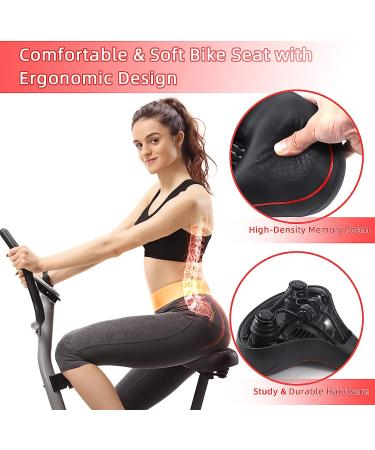 Oversized Memory Foam Bike Seat for Peloton & Spin Bikes | Waterproof Red Saddle | Universal Fit Replacement for Road & Exercise Bicycles - Buy Online on GoSupps.com