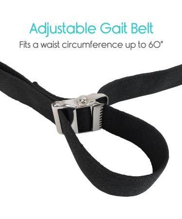 Vive Gait Belt (60 Inch) - Transfer Assist Device for Seniors - Occupational Therapy Aid for Medical Nursing Safety - Buy Online on GoSupps.com
