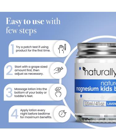 NaturallyMum Magnesium Body Lotion Bundle for Mum and Kids | Support for Sleep Heart Bone Nerve Gut and Muscle Health | Adult Lavender | Kids Lavender & Chamomile | 2 x 4 fl oz - Buy Online on GoSupps.com