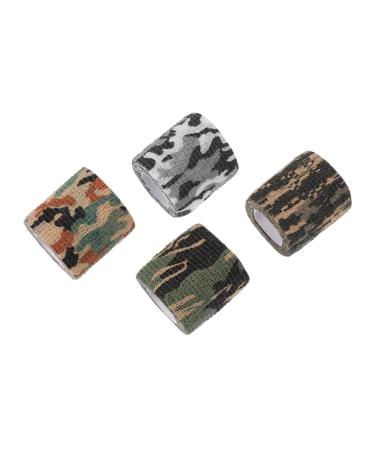BESPORTBLE 8 Rolls Outdoor Camouflage First Flexible Wraps Waterproof Tape Medical Tape Adhesive Tape Medical Camo Tape for Sports Paper Tape Non-Woven Fabric