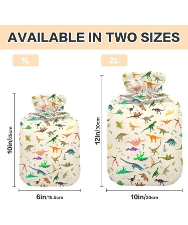 Dinosaur Heat Bottle | Colorful 2L Hot Water Bag for Pain Relief | BAP-Free | Large Heat & Cold Therapy Solution - Buy Online on GoSupps.com