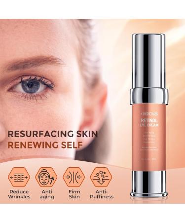 Retinol Eye Cream for Dark Circles & Puffiness | Anti-Aging Under Eye Cream with Hyaluronic Acid Collagen & Retinol - Reduce Fine Lines & Wrinkles (0.7oz - Buy Online on GoSupps.com