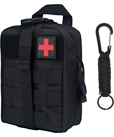 Flintronic First Aid Tactical Hip Pocket - Military Compact Belt Bag for Camping Hiking Cycling & Travel - Multi-functional Belly Pocket with Carabiner - Black #1 - Buy Online on GoSupps.com