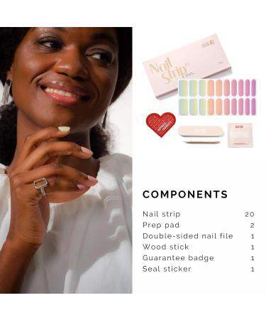 Buy Nailog Self-Adhesive Nail Foils - 20PC UV Hardening Long-Lasting Gel Nail Strips Perfect Gift for Women & Mother's Day - Dazzling Rainbow Design - Buy Online on GoSupps.com