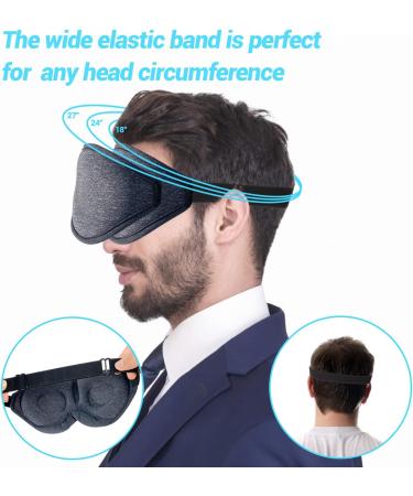 Zurzache Sleep Mask - 3D Comfort Light Blockout for Women and Men - Ultra Soft Eye Shade Cover for Sleeping, Travel, and Nap - Dark Grey - Buy Online on GoSupps.com