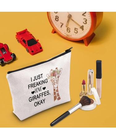 Giraffe Design Cosmetic Bag - Perfect Gift for Giraffe Lovers | Unique U.Giraffes Ok - Buy Online on GoSupps.com