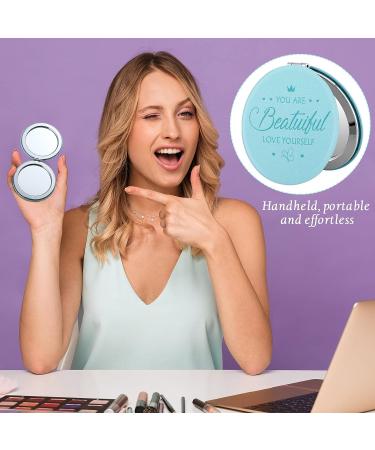 Sumind 8 Pcs Inspirational Compact Mirror Bulk - Double Sided Travel Makeup Mirror - Perfect Gift for Women and Girls - Buy Online on GoSupps.com