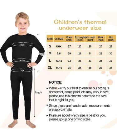 Silkfly Boys Thermal Underwear Set - Fleece Lined Long Johns for Kids - Base Layer Shirt and Pants Set - Winter Large - Buy Online on GoSupps.com