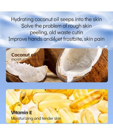 Ultra Moisturizing Cream Foot & Hand Cream for Dry Cracked Skin with Coconut Oil & Vitamin E Foot Exfoliator Long Lasting Moisturizing Lotion - Buy Online on GoSupps.com