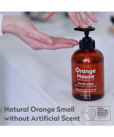Orange House Natural Liquid Hand Soap with Food-Grade Orange Oil | Cruelty-Free Formula | Moisturizing and Soft | 12 Fl Oz - Buy Online on GoSupps.com