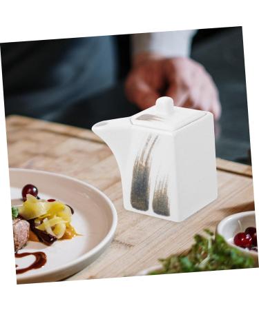 ABOOFAN Ceramic Sauce Vinegar Pot Vinegar Pouring Bottle Vinegar Canister Vintage Soy Sauce Dispenser Dressing Dispenser Bottle Shoyu Soy Sauce Bottle Sauce Jar Ceramics White Mini Oil 9.2X7.5X6CM White - Buy Online on GoSupps.com