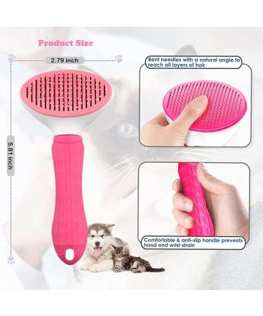 YETEE Dog Grooming Brush Slicker - Shedding Tool for Dogs & Cats - Pink - Buy Online on GoSupps.com