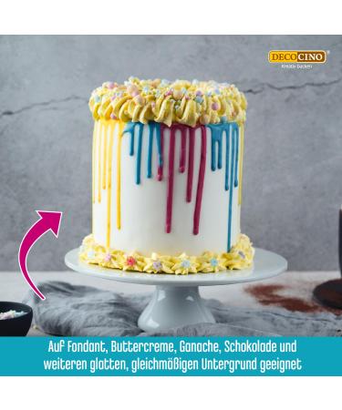 Decocino Bio Cake Drip Yellow - 40g | Ready-to-Use Organic Cake Glaze - Perfect for Drip Cakes & Cake Pops - Palm Oil Free - Buy Online on GoSupps.com