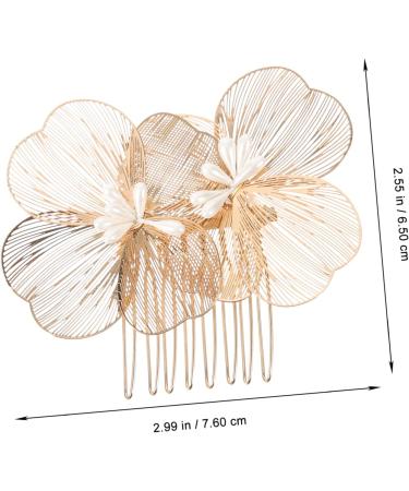 Korean hair combs hair accessories Xiuhe clothing Hairpin the flowers hair comb hairpin headgear hair comb clip vintage decorate bride hair comb vintage hair accessories dress - Buy Online on GoSupps.com