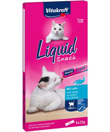 Vitakraft liquid cat snack Liquid Snack Salmon MSC and Omega3 1x 6pcs