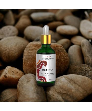 AllBoutHue Retinol Face Serum - Vitamin C & Niacinamide | 100% Vegan Organic Anti-Aging Solution for All Skin Types | 2.0 oz - Buy Online on GoSupps.com