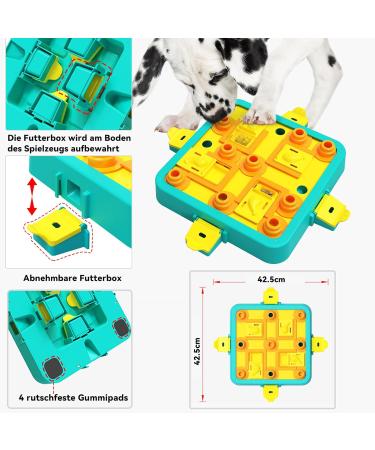 Dufuso Dog Toys - IQ Training & Stress Relief for Large Medium & Small Dogs | Level 3 Intelligence Toy (B-Blue) - Buy Online on GoSupps.com