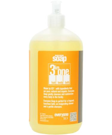 Everyone 3-in-1 Soap Citrus Mint 32oz - Natural Cleanser for Body, Hair & Hands - Buy Online on GoSupps.com