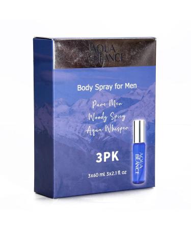 Body Spray For Men 2.1 Fl Oz/60 ML Travel Size 3-Pack Set Fresh 2.1 Fl Oz (Pack of 3) - Buy Online on GoSupps.com