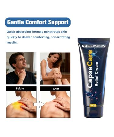 EdenEdges Capsicare Neuropathy Relief Cream for Feet & Hands | Targeted Nerve Support with Capsaicin & Arnica | Fast-Absorbing Formula for Legs Joints Muscles Waist & Back Comfort | 100g - Buy Online on GoSupps.com