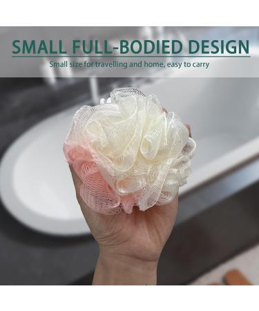 24 Pack Travel Loofah - Mini 4" Shower Poufs Individually Wrapped Bath Sponges in Multicolor for Easy Travel - Buy Online on GoSupps.com