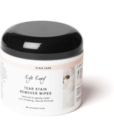 Eye Envy Tear Stain Wipes for Cats | Gentle Textured Cleanse | 100% Natural Formula | Recommended by Breeders, Vets & Groomers | 60 Ct - Buy Online on GoSupps.com