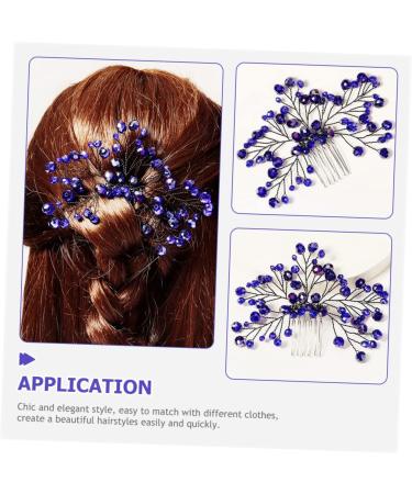 Beatifufu Bridal Wedding Comb Hair Insert Comb Bridal Hair Accessories Wedding Hair Comb Bridal Side Combs Women Hair Combs Blue Zircon Hair Comb Bride Wedding Headdress Bridal Headpieces - Buy Online on GoSupps.com