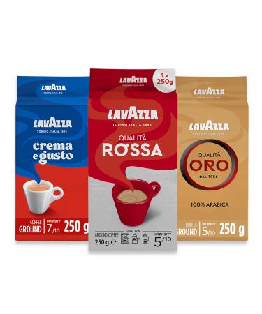 Lavazza Ground Coffee - Oro Rossa & Crema Gusto - 3 Pack - Buy Online on GoSupps.com