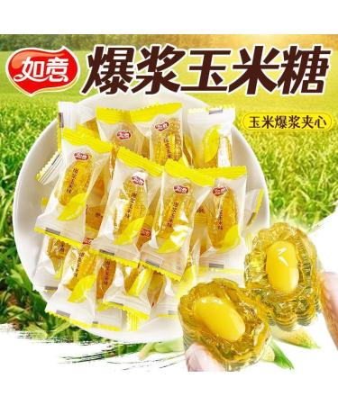 Corn Juice Transparent Candy Corn Soft Candy Corn Lollipop Chinese Candy Sweet Corn Flavor Soft Candy Cream Corn Candy Chewing Milk Candy Casual Snacks Fruit candy (200g) - Buy Online on GoSupps.com