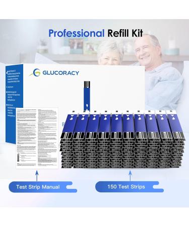 Blood Glucose Test Strips for Glucoracy G-425-2 | 150 Diabetic Test Strips for Home Use | Reliable Blood Sugar Testing Supplies - Buy Online on GoSupps.com