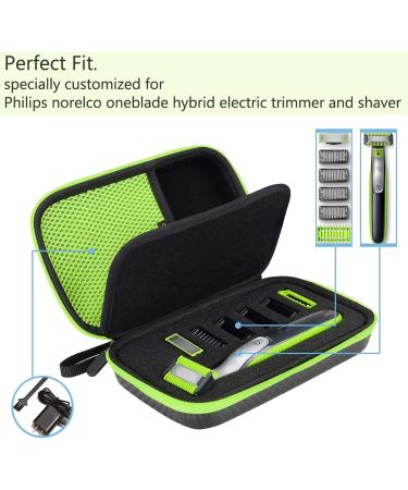 Hard Travel Case for Oneblade QP2520 QP2530 QP2620 QP2630 | Shockproof Waterproof Protective Bag with Hand Strap - Green - Buy Online on GoSupps.com