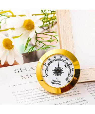 2 Piece Gold Analog Mechanical Hygrometer Set - 2 Inch Round Humidity Gauge for Cabinets and Cans - Buy Online on GoSupps.com