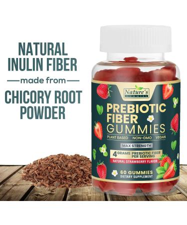 Fiber Gummies for Adults - Daily Prebiotic Fiber Supplement for Digestive Health - 60 Natural Gummies for Men & Women - Buy Online on GoSupps.com