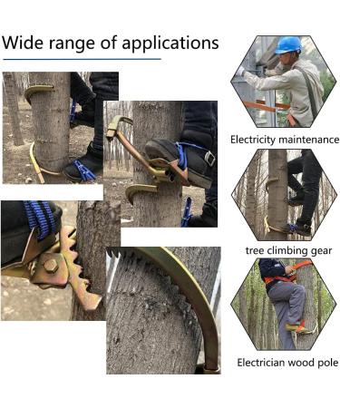 Zwjabyy Crampons & Tree Climbing Equipment Set - Safety Climbing Spikes Iron Tree Booths & Forest Accessories | Model 550 - Buy Online on GoSupps.com