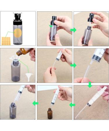 DKBT Small Black Spray Bottles - 60ml Fine Fog Atomizer (2-Pack) - Plastic Mini Empty Bottles for Perfume & Water - Buy Online on GoSupps.com