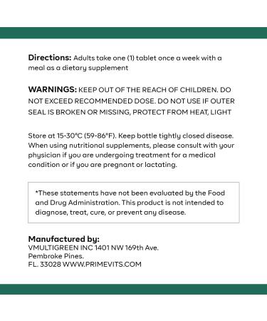 PrimeVits High Potency Vitamin d3 50000 iu - Essential for Bone Muscle and Immune Health - (12 Tablet) - Buy Online on GoSupps.com