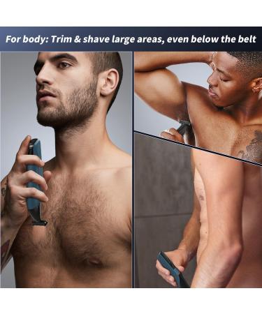 Body Hair Trimmer for Men | Dual-Head Groomer & Electric Razor | All-in-One Beard & Nose Hair Trimmer - Buy Online on GoSupps.com