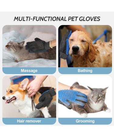ZDXY Pet Glove Grooming Brush Mitts for Cat Dog Horse Rabbit - 2 Pack - Buy Online on GoSupps.com