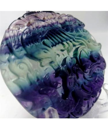 Natural Crystal Rough Natural Crystal Rough Natural Crystal Gemstone Colored Fluorite Carved Animal Dragon Phoenix Crystal Statue Exquisite Decoration 1 pc Fluorite 1.65in - Buy Online on GoSupps.com