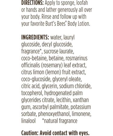 Burts Bees Rosemary & Lemon Body Wash 12 Oz - Pack of 3 (Variety Pack) - Buy Online on GoSupps.com